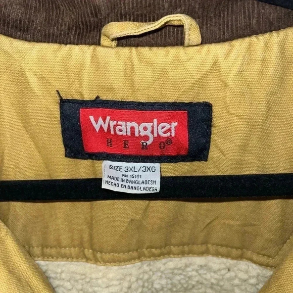 Vintage Wrangler Hero Workwear Outerwear Sherpa Lined Vest Big & Tall XXL - Picture 5 of 10